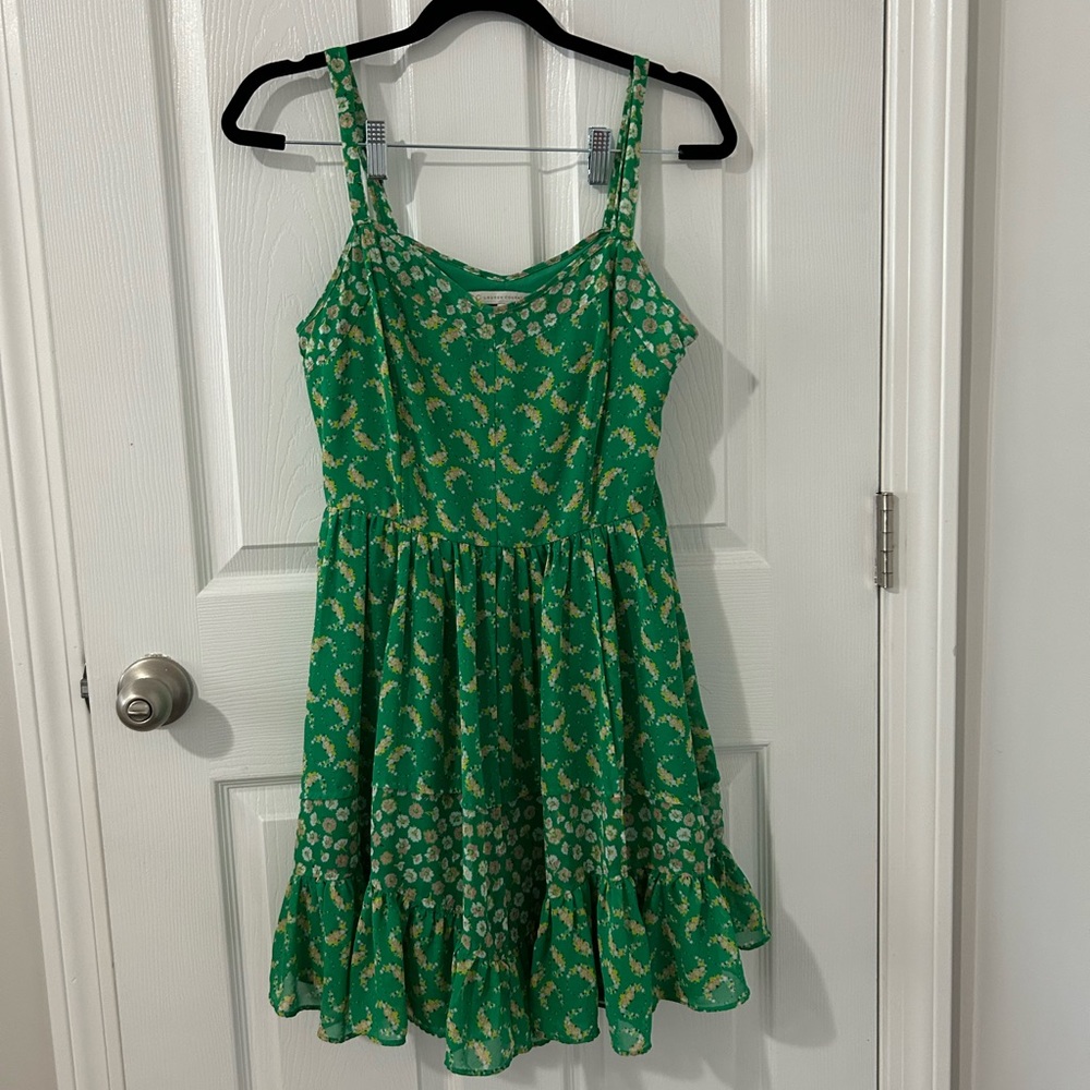 Cute green floral Lauren Conrad dress